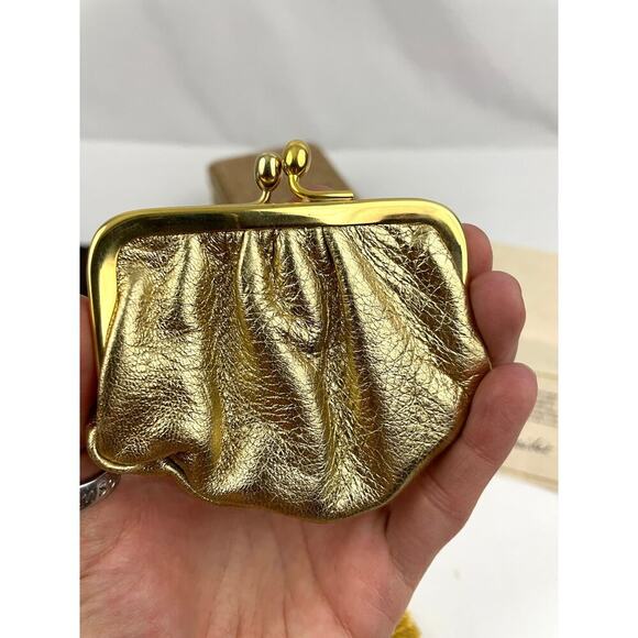 Judith Leiber Swarovski Crystal Gold Tone Metal Stone Evening Bag Clutch - Picture 6 of 16